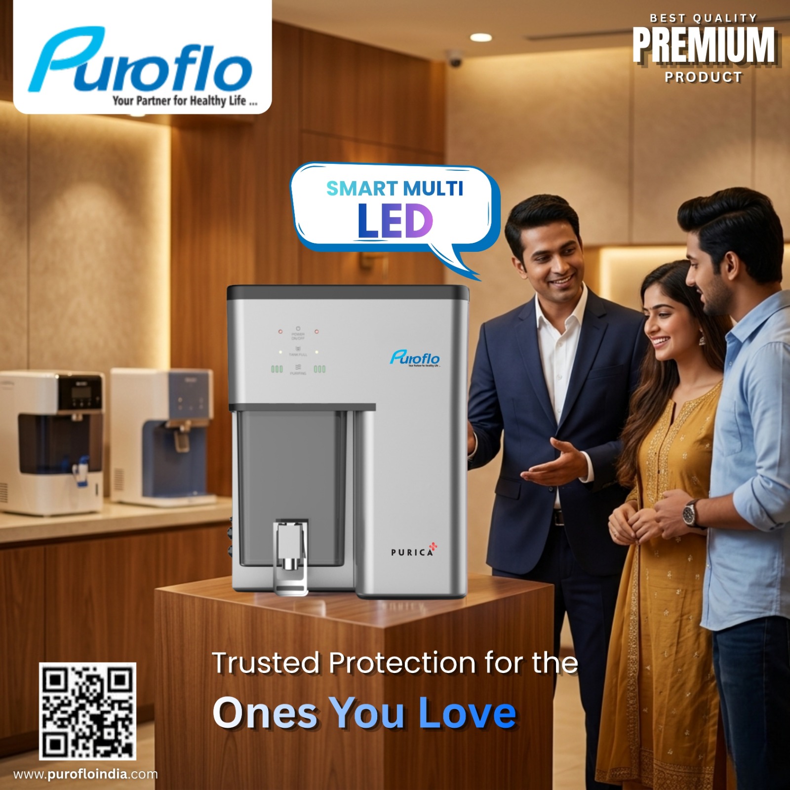 Puroflo PURICA (RO+UV+COPPER ZINC WITH ALKALINE) gallery thumbnail 2