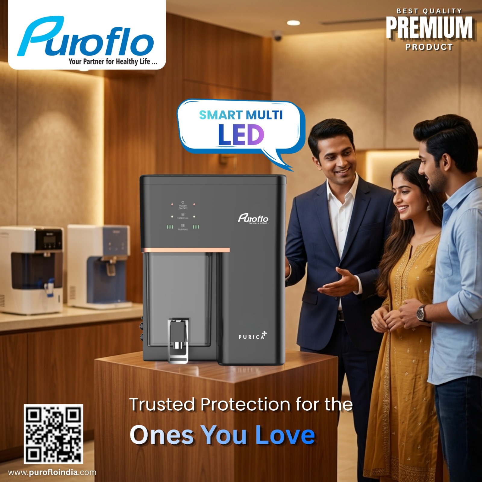 Puroflo PURICA (RO+UV+COPPER ZINC WITH ALKALINE) gallery thumbnail 3
