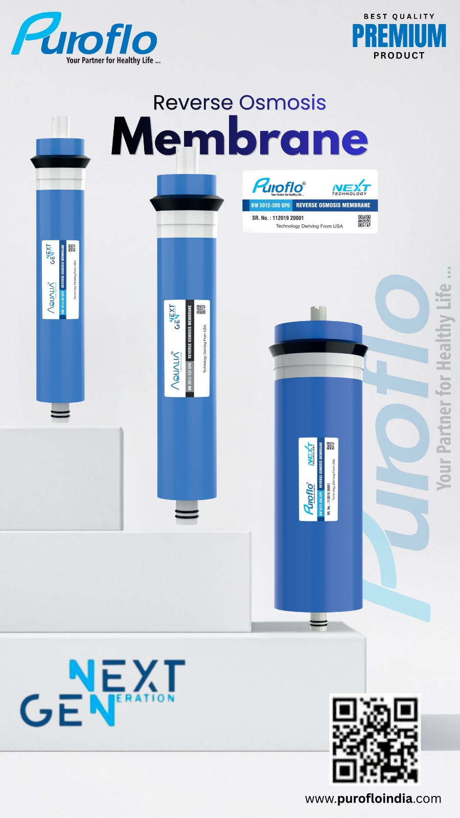 Puroflo Membrane 125GPD  by Puroflo
